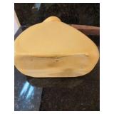 Vintage Mid Century Yellow Pottery Carafe Creamer Sugar Set