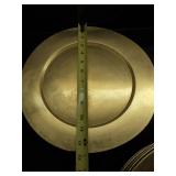 Gold Charger Plates & Art Glass Leaf Serving Dishes Decor Lot