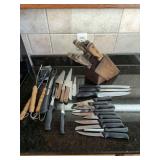 Mixed Kitchen Cutlery Lot Ginsu Old Homestead Chicago Cutlery Knives
