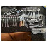 Cambridge Stainless Flatware Mixed Lot with Serving Pieces & Knives