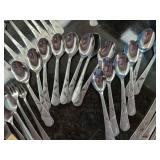 Cambridge Stainless Flatware Mixed Lot with Serving Pieces & Knives