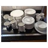 Gibson White Dinnerware Set with Corelle Vitrelle Plates & Bowls