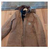 Carhartt Duck Workwear Jacket & Bib Overalls Brown Insulated