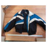 Vintage Polaris Women's Ski Jacket Blue Black White Large USA