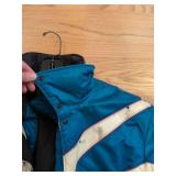 Vintage Polaris Women's Ski Jacket Blue Black White Large USA