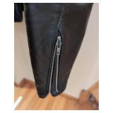 Bermans Black Leather Motorcycle Jacket Quilted Lining Size 40 Reg