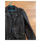 Wilsons Leather Double Rider Motorcycle Jacket Black Thinsulate M