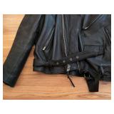 Wilsons Leather Double Rider Motorcycle Jacket Black Thinsulate M