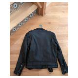 Wilsons Leather Double Rider Motorcycle Jacket Black Thinsulate M