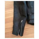 Wilsons Leather Double Rider Motorcycle Jacket Black Thinsulate M
