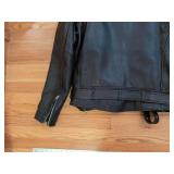 Wilsons Leather Double Rider Motorcycle Jacket Black Thinsulate M