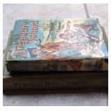 Vintage Children's Books Pinocchio & Treasure Island Hardcovers
