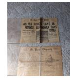 St. Paul Pioneer Press & Dispatch Historic Newspapers 1899 D-Day 1944