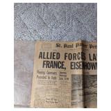 St. Paul Pioneer Press & Dispatch Historic Newspapers 1899 D-Day 1944