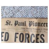 St. Paul Pioneer Press & Dispatch Historic Newspapers 1899 D-Day 1944
