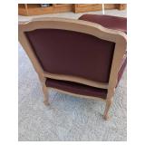 Flexsteel Leather Bergere Lounge Chair & Ottoman Set in Dark Red Leather