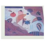Set of 3 Framed Kandinsky Style Abstract Art Prints Decor