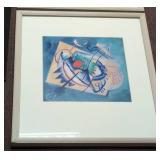 Set of 3 Framed Kandinsky Style Abstract Art Prints Decor