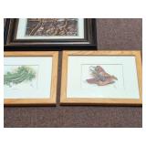 Framed Wall Art Decor Lot Copper Relief Botanical Vegetable Prints