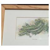 Framed Wall Art Decor Lot Copper Relief Botanical Vegetable Prints