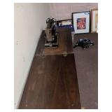 Antique Free Westinghouse Electric Sewing Machine Cabinet Treadle Style
