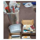 Assorted Gift Wrap & Greeting Card Stationery Lot w Storage Tote