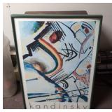 Framed Wassily Kandinsky Abstract Art Print Poster Green Frame 36x24