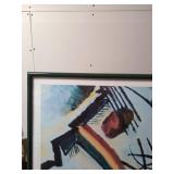 Framed Wassily Kandinsky Abstract Art Print Poster Green Frame 36x24