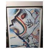 Framed Wassily Kandinsky Abstract Art Print Poster Green Frame 36x24