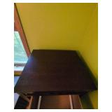 Mission Style 4 Drawer Wood Filing Cabinet Dark Brown 57.5in Tall
