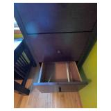 Mission Style 4 Drawer Wood Filing Cabinet Dark Brown 57.5in Tall