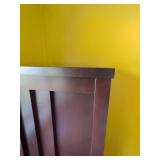 Mission Style 4 Drawer Wood Filing Cabinet Dark Brown 57.5in Tall