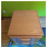 Oak Finish 2-Drawer File Cabinet Home Office Storage 30 x 21 x 22