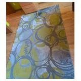 Surya JAX Area Rug Abstract Circles Green, Light and Dark Gray 5'2 x 7'6 Turkish