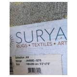 Surya JAX Area Rug Abstract Circles Green, Light and Dark Gray 5'2 x 7'6 Turkish