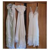 Vintage Bridal Gown Lot Alfred Angelo Prestige Dresses Veil Ivory