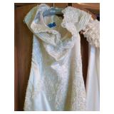 Vintage Bridal Gown Lot Alfred Angelo Prestige Dresses Veil Ivory