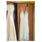 Vintage Bridal Gown Lot Alfred Angelo Prestige Dresses Veil Ivory