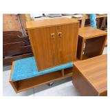 3-Piece Mid Century Modern Teak Veneer Modular Cabinet Shelf Set