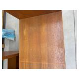 3-Piece Mid Century Modern Teak Veneer Modular Cabinet Shelf Set