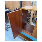 3-Piece Mid Century Modern Teak Veneer Modular Cabinet Shelf Set