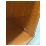 3-Piece Mid Century Modern Teak Veneer Modular Cabinet Shelf Set