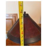 Mission Style Table Lamp Brown Mica Look Shade Dual Pull Chains