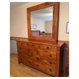 Urban Craftsman Mission Style 9 Drawer Dresser With Mirror Wood Bedroom Chest