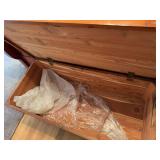 Vintage Cedar Lined Blanket Chest Trunk Coffee Table on Casters