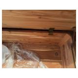 Vintage Cedar Lined Blanket Chest Trunk Coffee Table on Casters