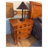 Urban Craftsman Solid Wood Queen Sleigh Bed Frame with Matching Nightstand Set