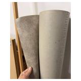 Set of 2 Vinyl Sheet Flooring Remnants Geometric & Neutral Rolls