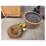 Outdoor Patio Planter & Hanging Basket Garden Decor Lot