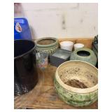 Lot of Assorted Decorative Planters Cachepots Ceramic Wood Metal